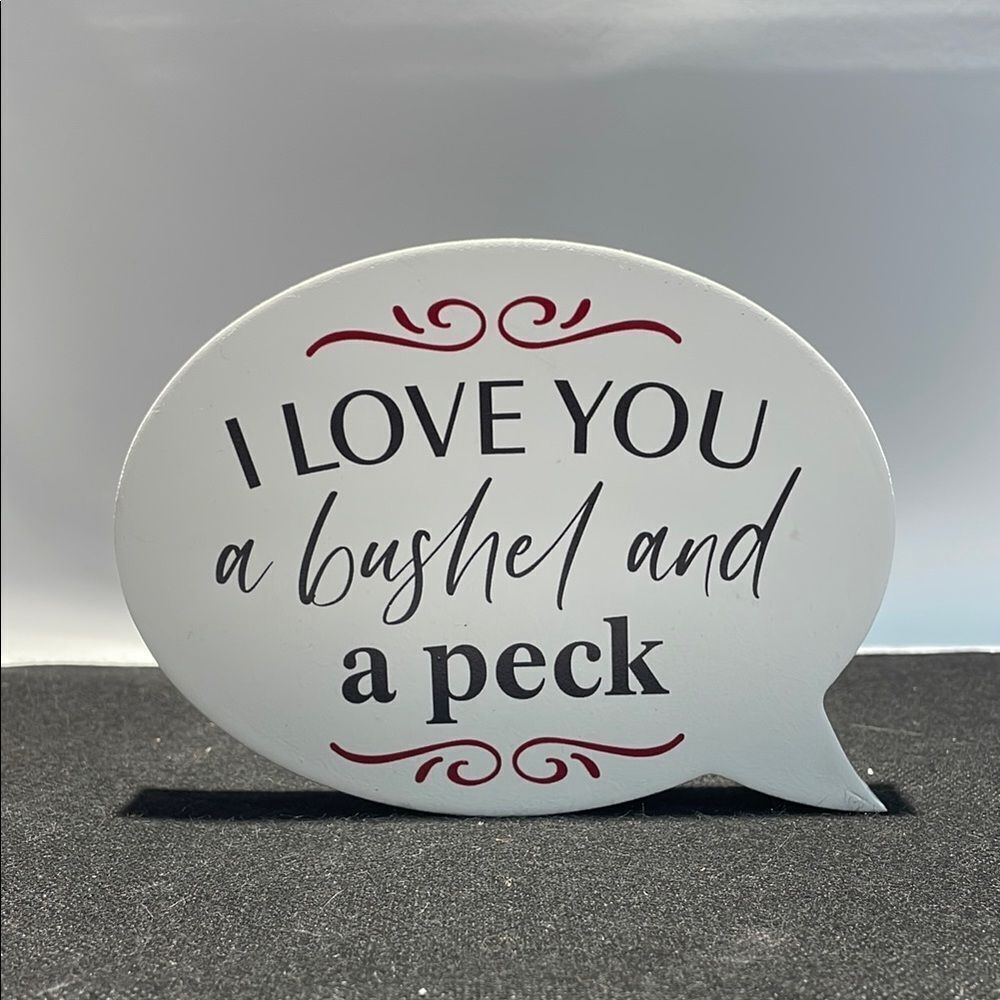White and Black Decorative Speech Bubble Sign